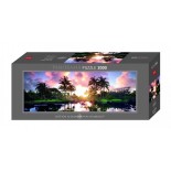 Puzzle panoramic Heye - Dennis Frates:Palm Trees, 2000 Piese (49502)