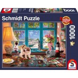 Puzzle Schmidt -Puzzlers Desk, 1000 Piese (58344)