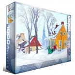 Puzzle Eurographics - Clarence Gagnon:Wintermorgen in Baie-St-Paul, 1000 Piese (6000-7190)