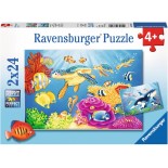 Puzzle Ravensburger -Acvatic, 2X24 Piese (07815)