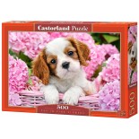 Puzzle Castorland -Pup in Pink Flowers, 500 Piese (52233)