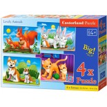 Puzzle Castorland -Lovely Animals, 8/12/15/20 Piese Xxl (41046)