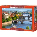 Puzzle Castorland -View of Bridges in Prague, 500 Piese (53087)