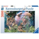 Puzzle Ravensburger - Wolves In The Moonlight, 3000 piese (Ravensburger-17033)