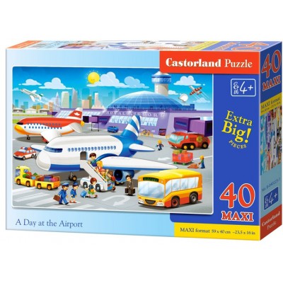 Puzzle Castorland Maxi -A Day at the Airport, 40 Piese 2