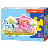 Puzzle Castorland -Princess in a Carriage, 15 Piese