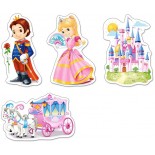 Puzzle Castorland 4 in 1 -World of Princesses, 3/4/6/9 Piese