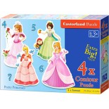 Puzzle Castorland 4 in 1 -Pretty Princesses, 4/5/6/7 Piese