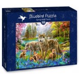 Puzzle Bluebird - Spring Wolf Family, 1500 piese (70195)
