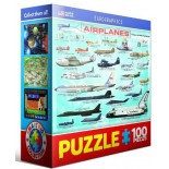 Puzzle Eurographics - Airplanes, 100 piese mini (8104-0086)