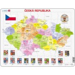 Puzzle Larsen - Political Map of Czech Republic, 56 piese (K48-Cz)