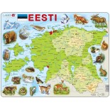 Puzzle Larsen - Physical Map of Estonia, 55 piese (K66-Ee)