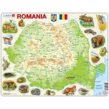 Puzzle Larsen - Physical Map of Romania, 68 piese (K67-Ro)