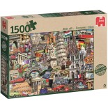 Puzzle Jumbo -Best Off European Cities, 1500 Piese (18355)