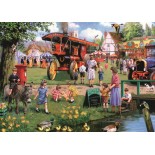 Puzzle Jumbo - Kevin Walsh:The Village Green, 4X1000 Piese (11145)