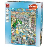 Puzzle King - Comic Collection -El Rastro, Madrid, 1000 Piese (05088)