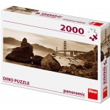 Puzzle panoramic Dino - Golden Gate Bridge, 2000 Piese (63004)
